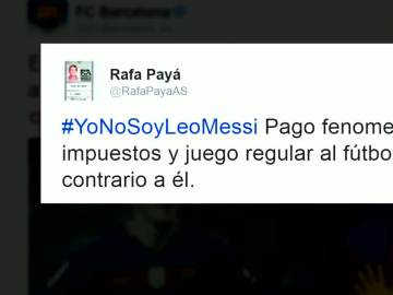 "Yo no soy Messi", mensaje en contra del fraude fiscal del argentino