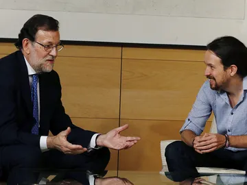 Mariano Rajoy y Pablo Iglesias en el Congreso en 2016 Mariano Rajoy y Pablo Iglesias en el Congreso en 2016