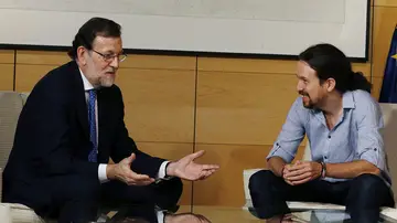 Mariano Rajoy y Pablo Iglesias en el Congreso en 2016 Mariano Rajoy y Pablo Iglesias en el Congreso en 2016