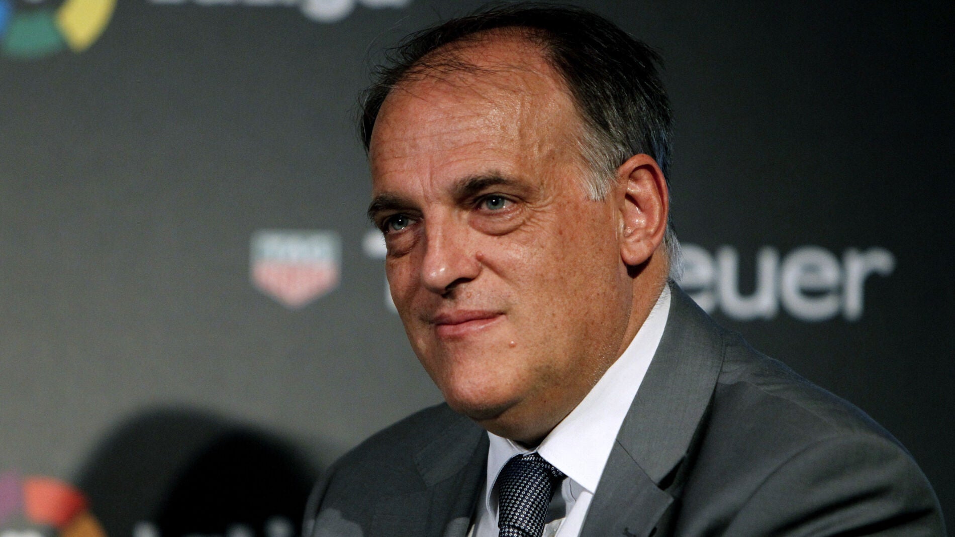 Javier Tebas, durante un acto