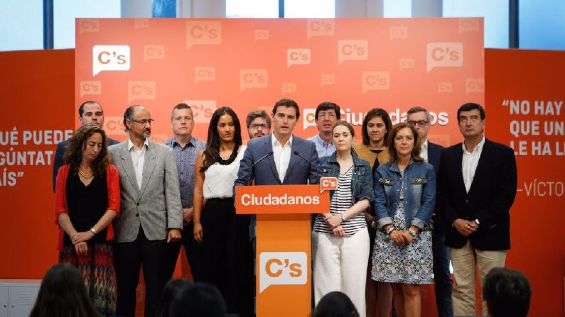 El presidente de Ciudadanos, Albert Rivera, en rueda de prensa