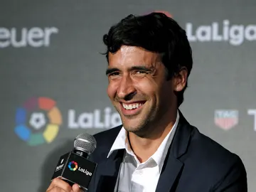 Raúl González, durante un acto de la Liga Raúl González, durante un acto de la Liga