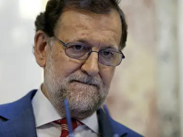 El presidente del Gobierno en funciones, Mariano Rajoy, durante la rueda de prensa ofrecida en el Congreso El presidente del Gobierno en funciones, Mariano Rajoy, durante la rueda de prensa ofrecida en el Congreso