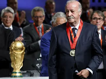 Del Bosque en su homenaje de la RFEF Del Bosque en su homenaje de la RFEF