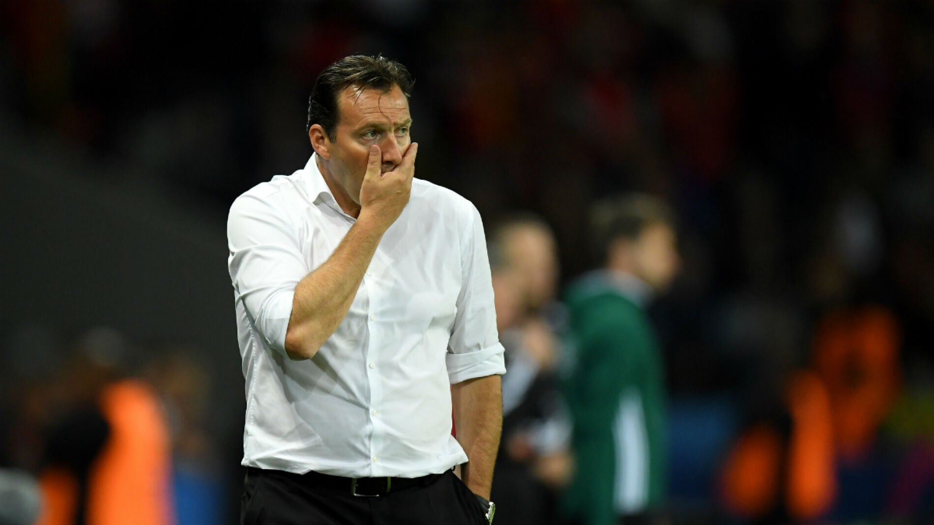 Wilmots, en un partido