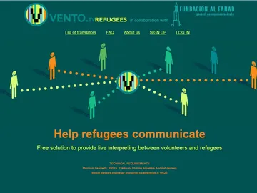 'VentoRefugees', aplicación para conectar refugiados con traductores voluntarios 'VentoRefugees', aplicación para conectar refugiados con traductores voluntarios