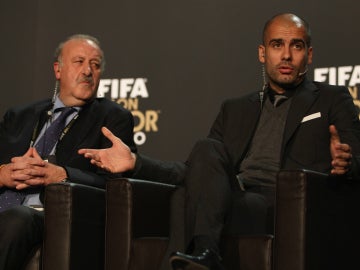 Del Bosque, junto a Guardiola