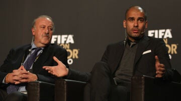 Del Bosque, junto a Guardiola