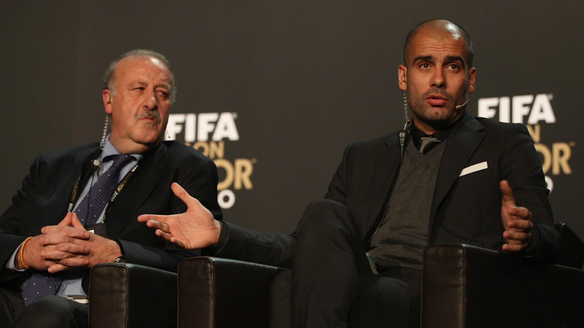 Del Bosque, junto a Guardiola Del Bosque, junto a Guardiola