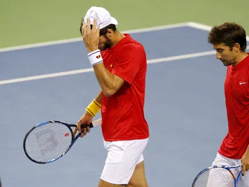 Feliciano y Marc López, pensativos Feliciano y Marc López, pensativos