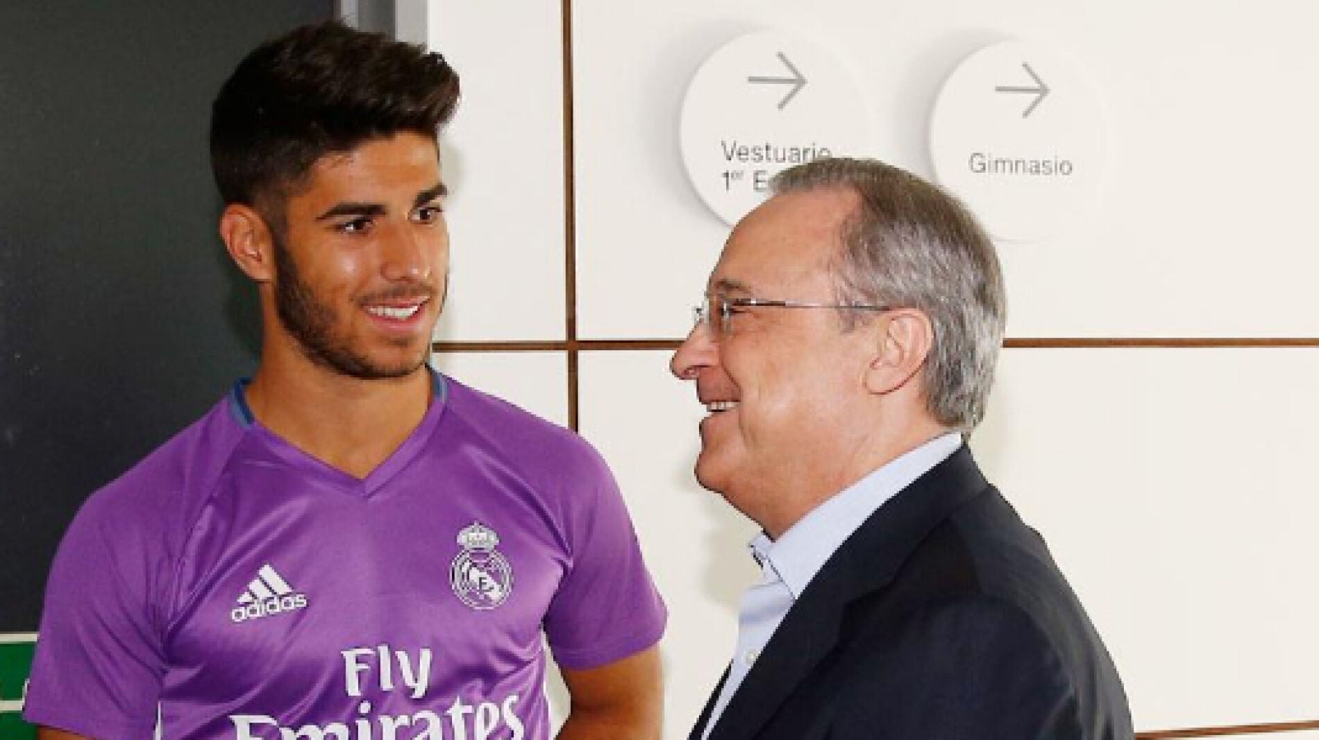 Asensio, junto a Florentino