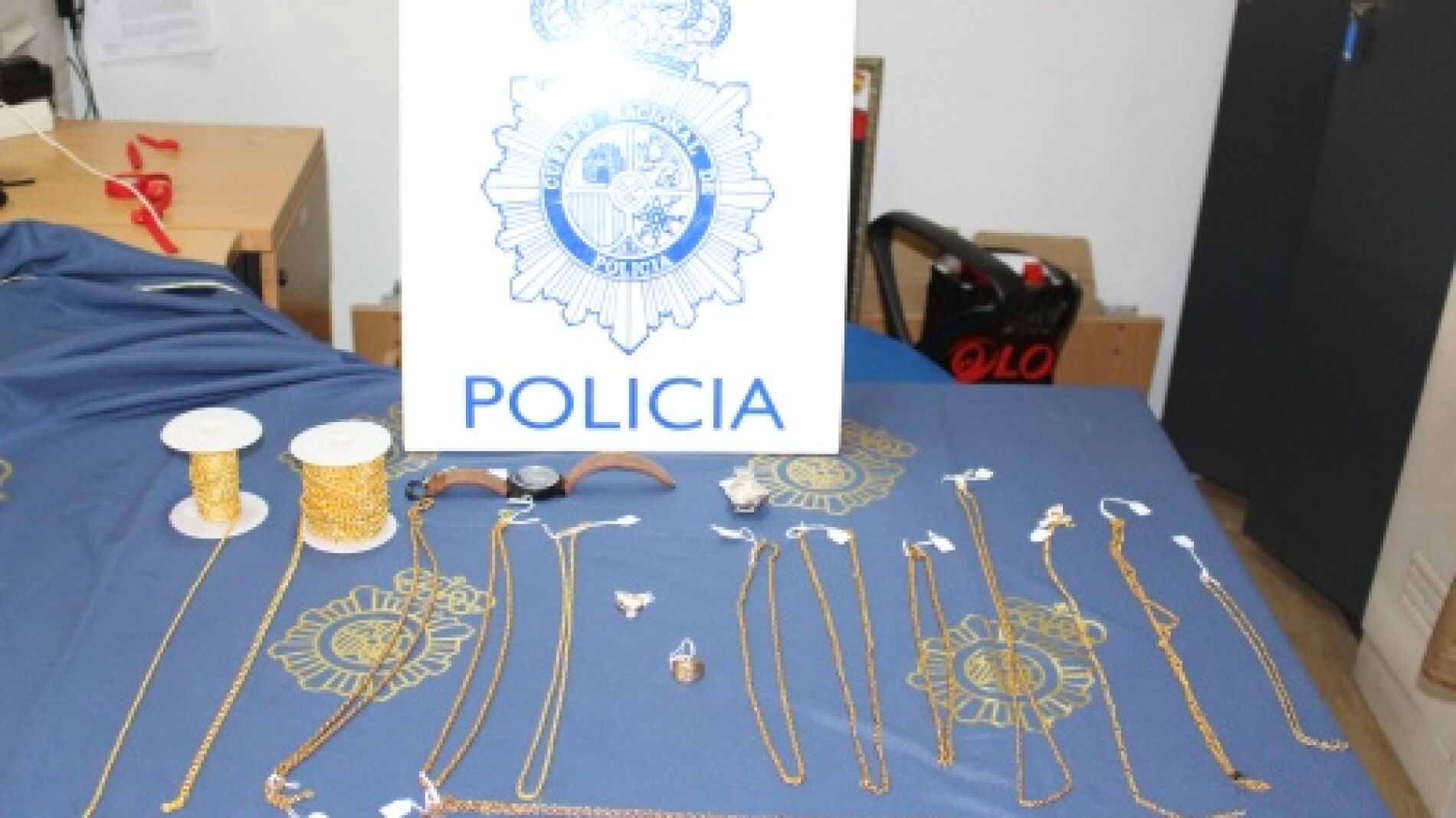 Objetos incautados de los hurtos a los ancianos