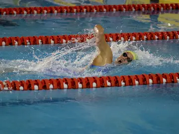 Belmonte, en una prueba de natación Belmonte, en una prueba de natación