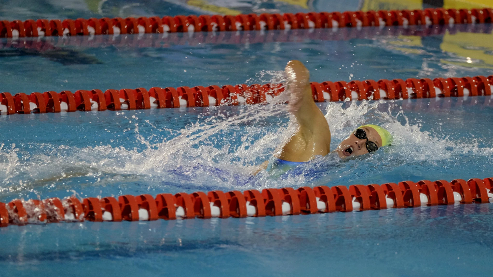 Belmonte, en una prueba de natación Belmonte, en una prueba de natación