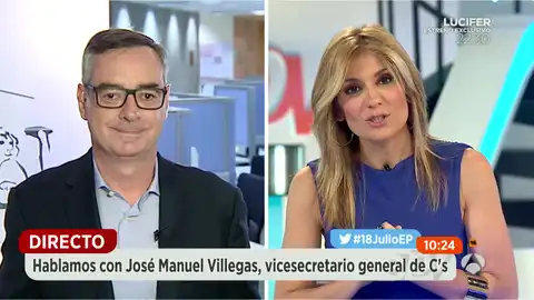José Manuel Villegas y Sandra Golpe. José Manuel Villegas y Sandra Golpe.