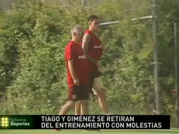 Giménez se retira lesionado Giménez se retira lesionado