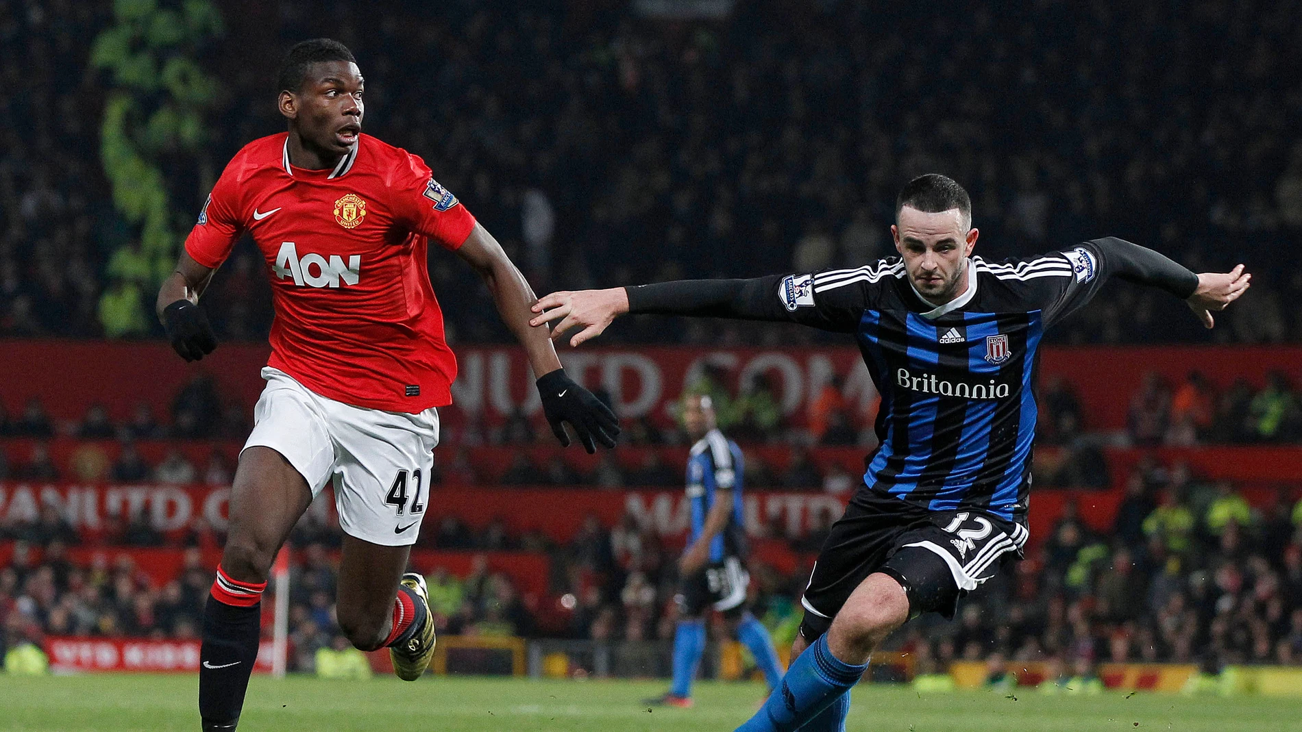 Pogba, durante su épica en el Manchester United Pogba, durante su épica en el Manchester United