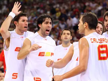 Berni Rodríguez celebra una canasta en los Juegos de 2008 Berni Rodríguez celebra una canasta en los Juegos de 2008