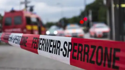 Cordón policial en Alemania Cordón policial en Alemania