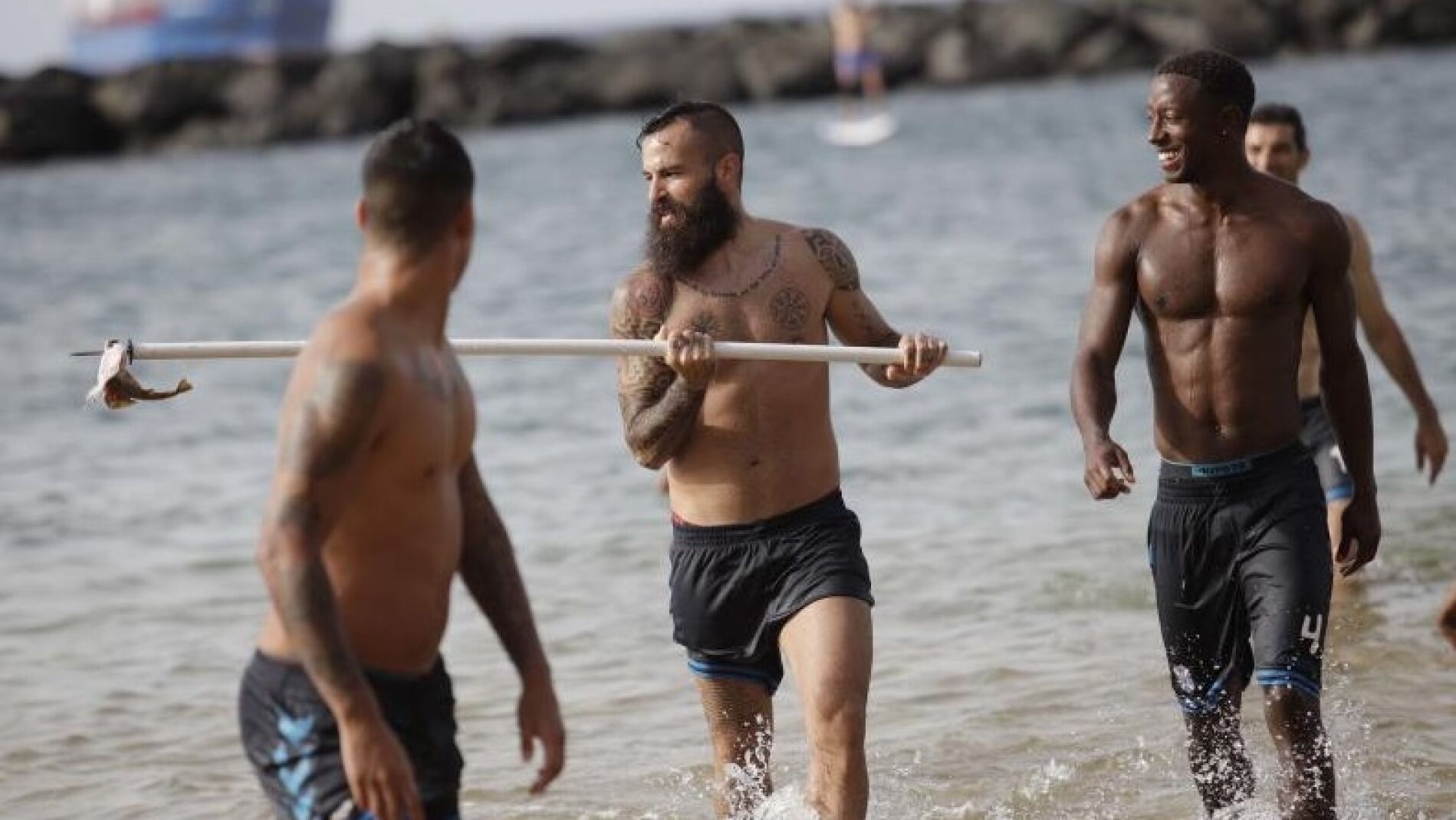 Los jugadores del Tenerife matan a una cr&iacute;a de tibur&oacute;n