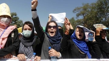 Manifestación de afganos