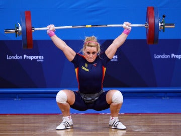 Lidia Valentín durante un test anterior a los Juegos de Londres 2012