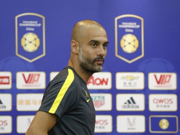 Pep Guardiola en rueda de prensa