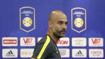 Pep Guardiola en rueda de prensa