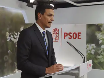 Pedro Sánchez, durante una declaración institucional Pedro Sánchez, durante una declaración institucional