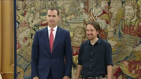 Frame 23.802054 de: Pablo Iglesias expone al Rey su an&aacute;lisis de la situaci&oacute;n pol&iacute;tica