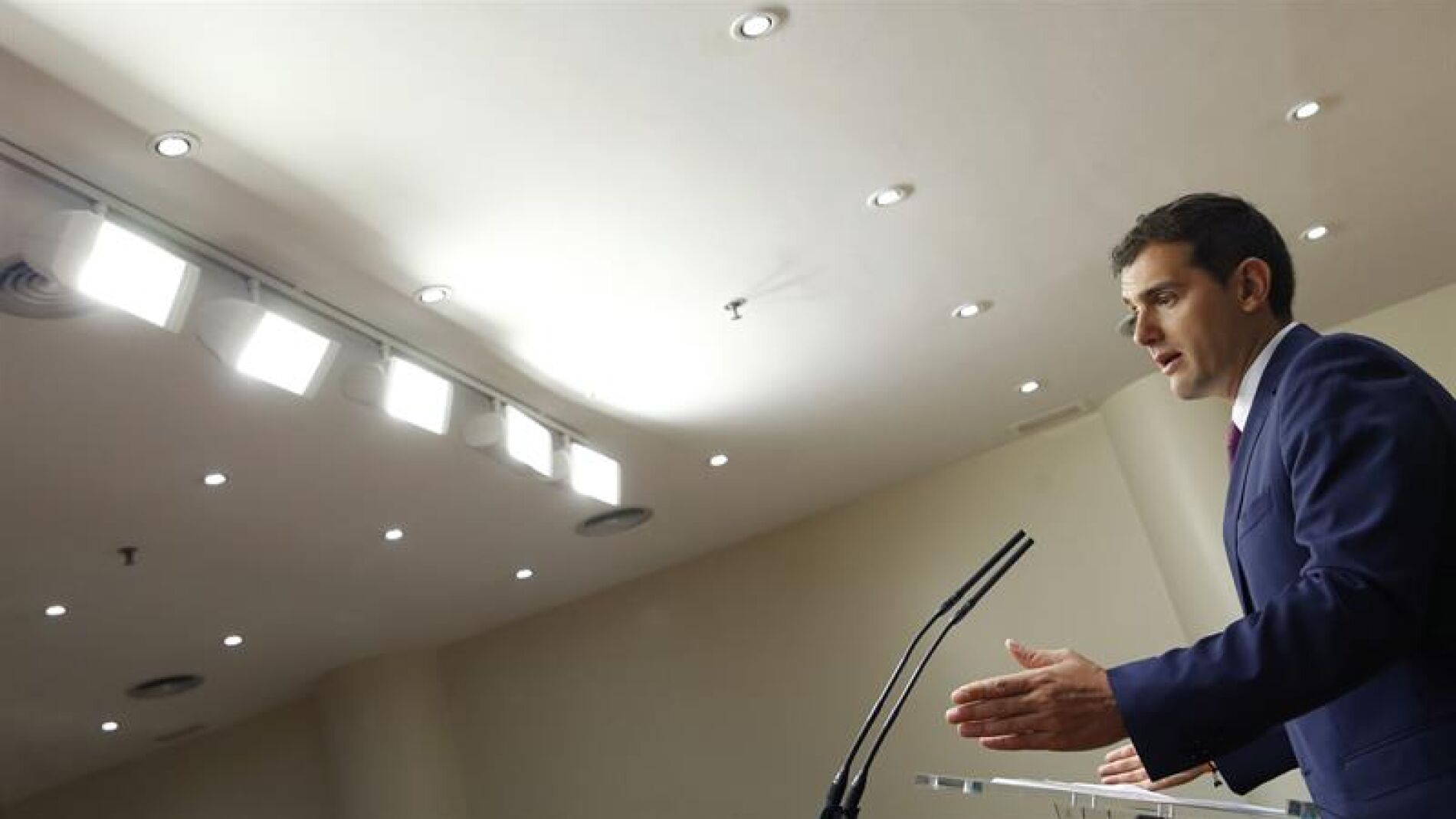 Albert Rivera, en rueda de prensa.