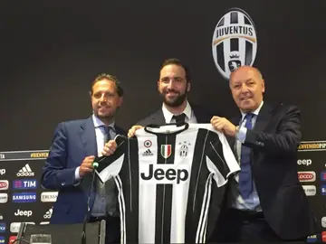 Higuaín, presentado como jugador de la Juventus Higuaín, presentado como jugador de la Juventus