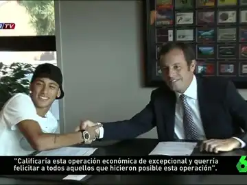 Neymar y Sandro Rosell Neymar y Sandro Rosell