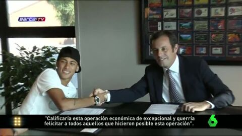 Neymar y Sandro Rosell
