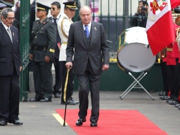 El rey emérito Juan Carlos asiste a la ceremonia de investidura del presidente peruano