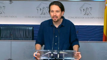 Pablo Iglesias en rueda de prensa