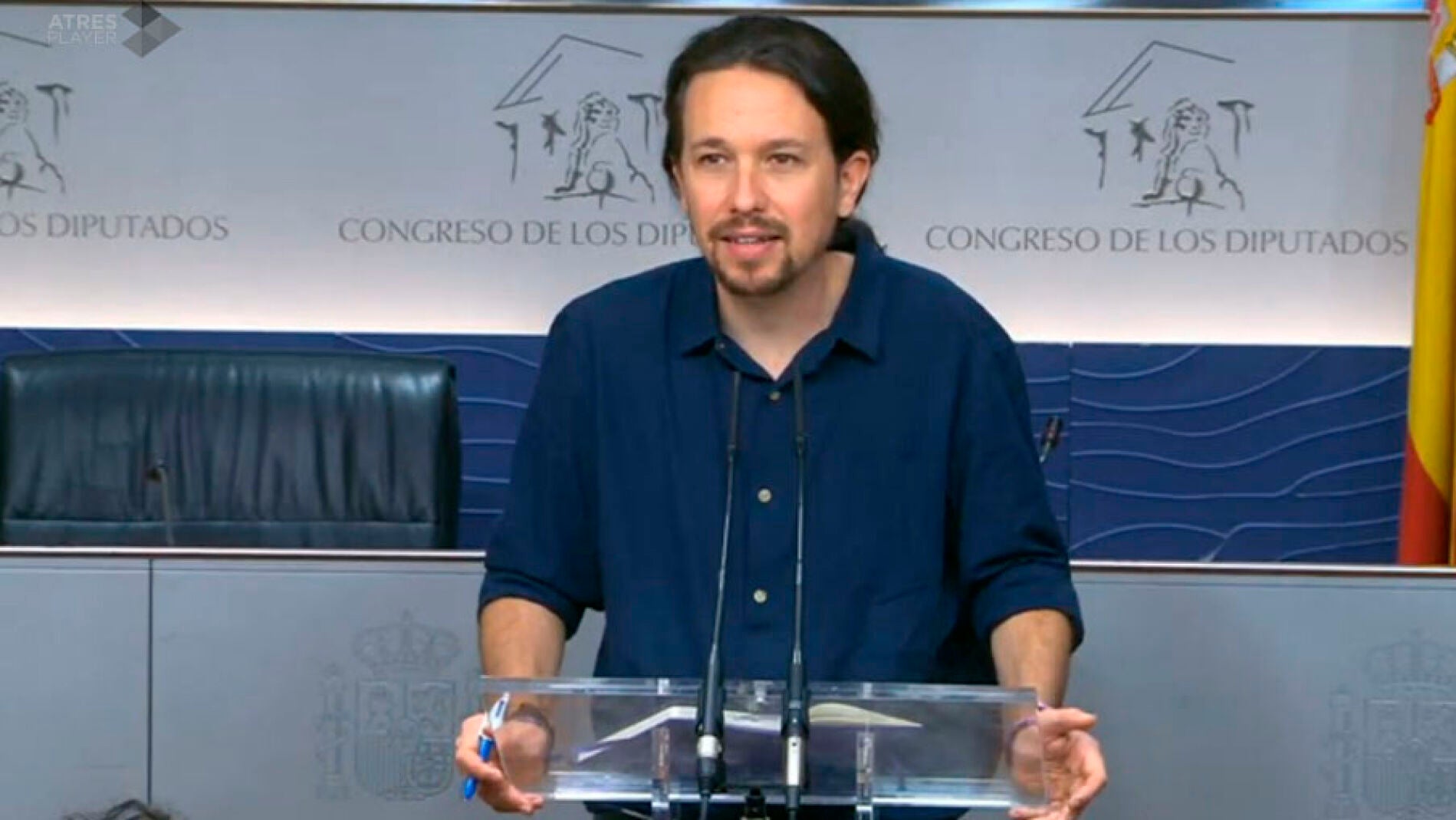 Pablo Iglesias en rueda de prensa