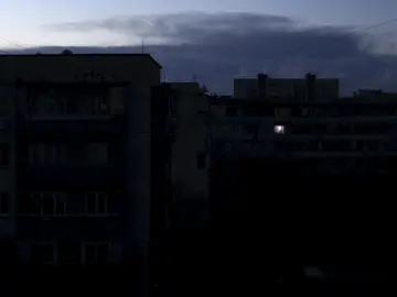 Edificios sin luz tras un apagón eléctico Edificios sin luz tras un apagón eléctico