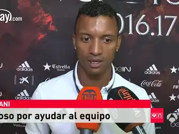 Nani, motivado en su etapa como valencianista Nani, motivado en su etapa como valencianista