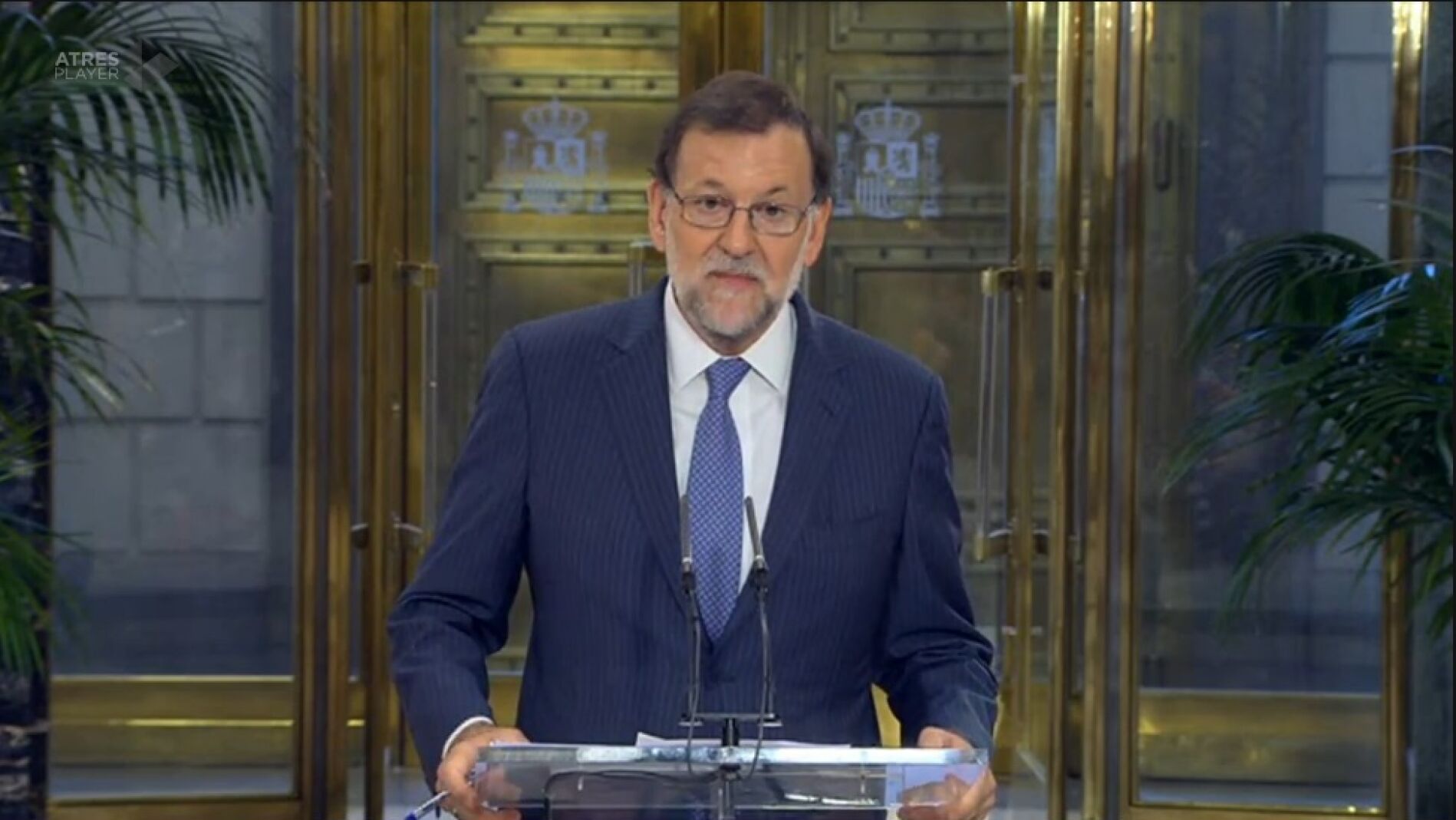 Mariano Rajoy, durante una rueda de prensa en el Congreso