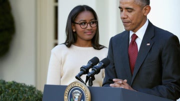 Sasha Obama, la hija menor del presidente de EEUU, Barack Obama,
