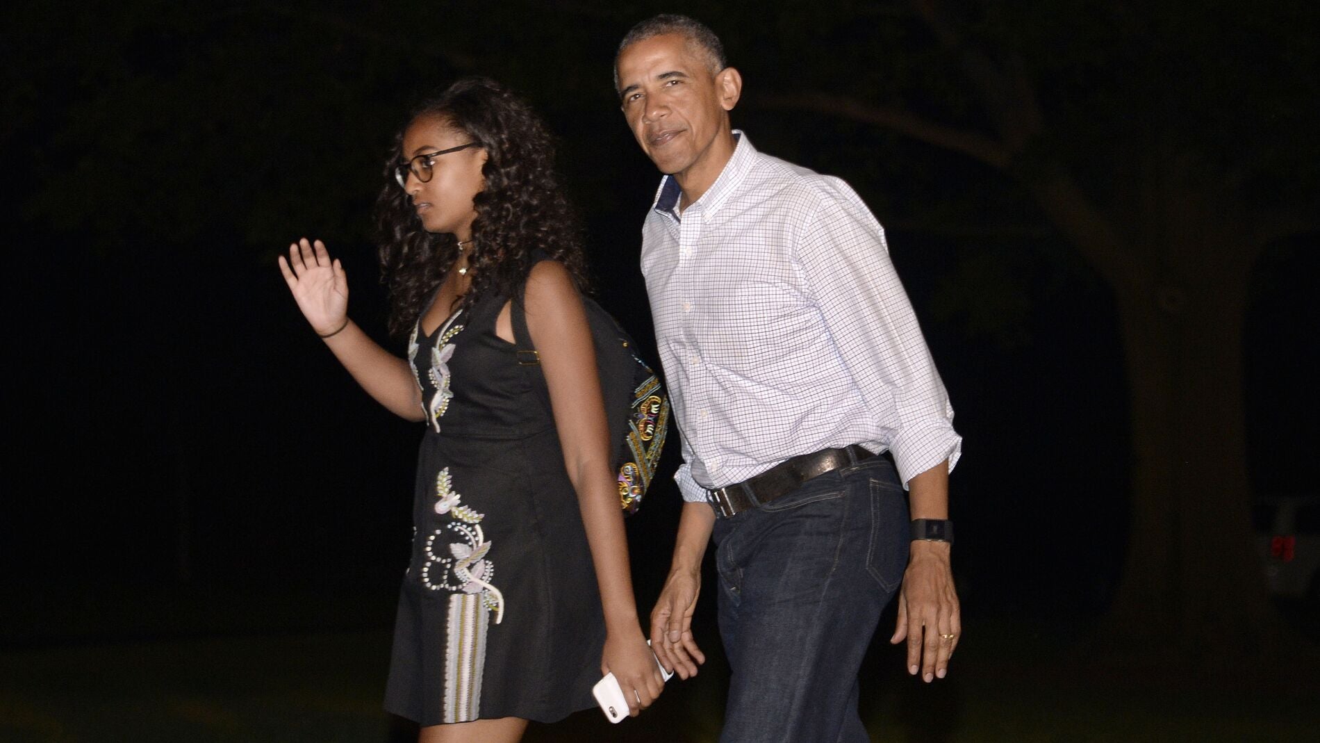 Sasha Obama, la hija menor del presidente de EEUU, Barack Obama,