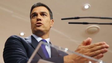 Pedro Sánchez en rueda de prensa