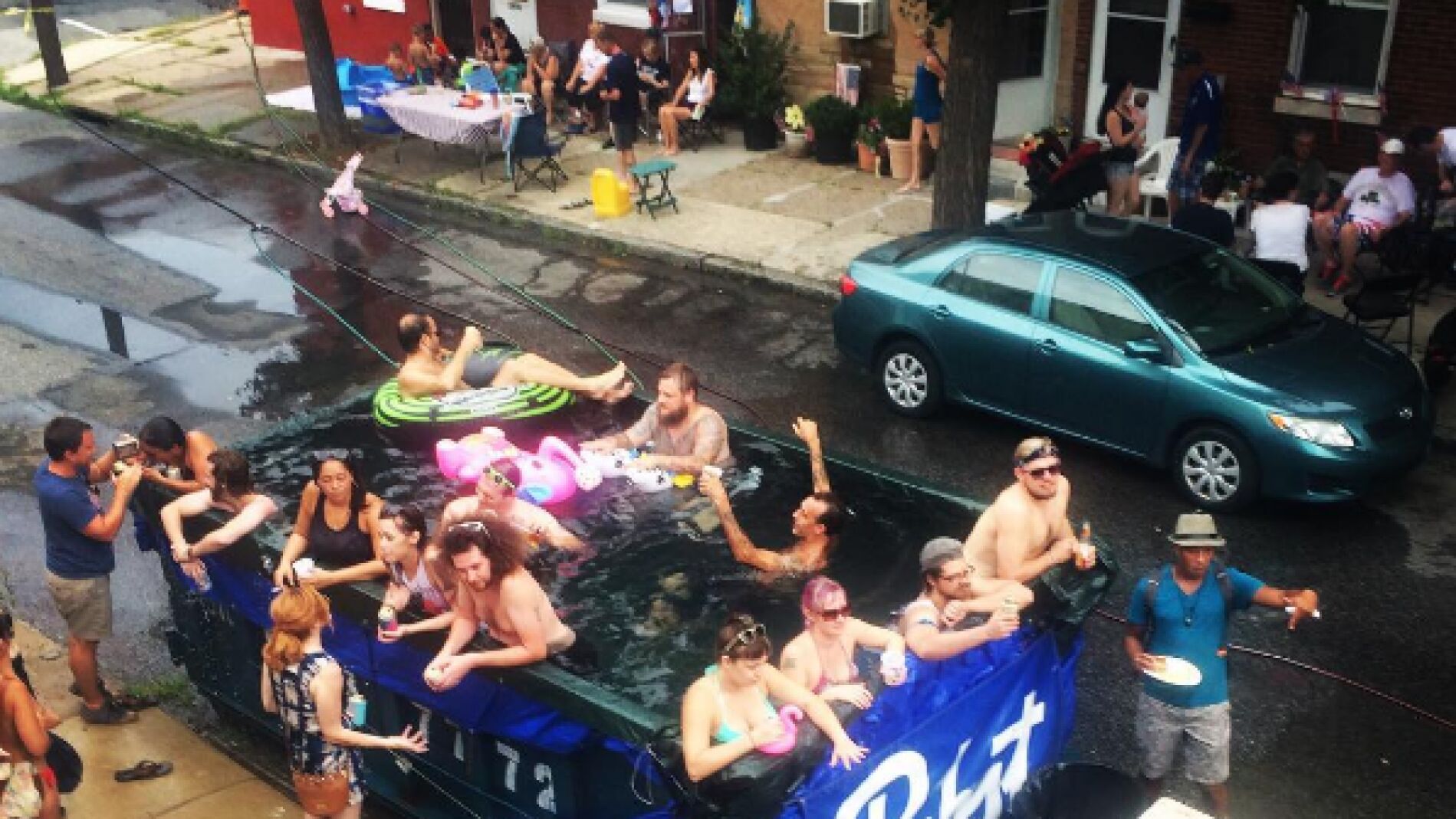 Piscina improvisada en Filadelfia