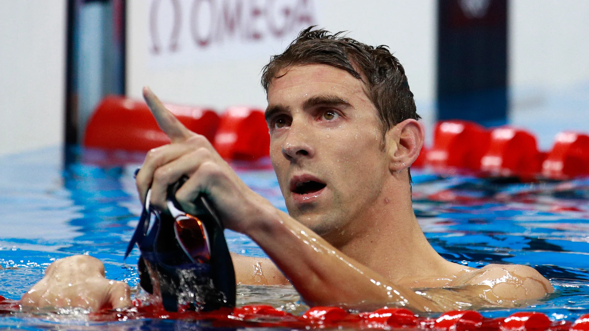Michael Phelps celebra su oro en Río 2016 Michael Phelps celebra su oro en Río 2016