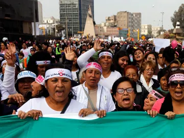 Protestas en Lima, Perú, contra la violencia machista Protestas en Lima, Perú, contra la violencia machista