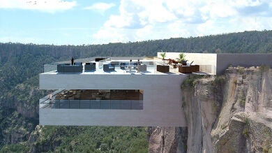 Construyen un restaurante suspendido sobre un lateral del Cañón del Cobre de México