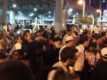 La terminal 8 del aeropuerto JFK es evacuada