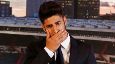 Asensio rompió a llorar en su presentación en el Madrid: 