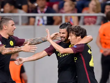 Nolito celebra su gol ante el Steaua Nolito celebra su gol ante el Steaua